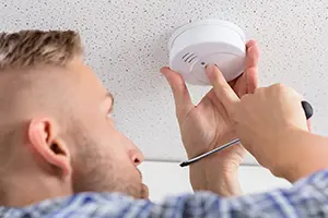 test your smoke alarms before using your fireplace and chimney