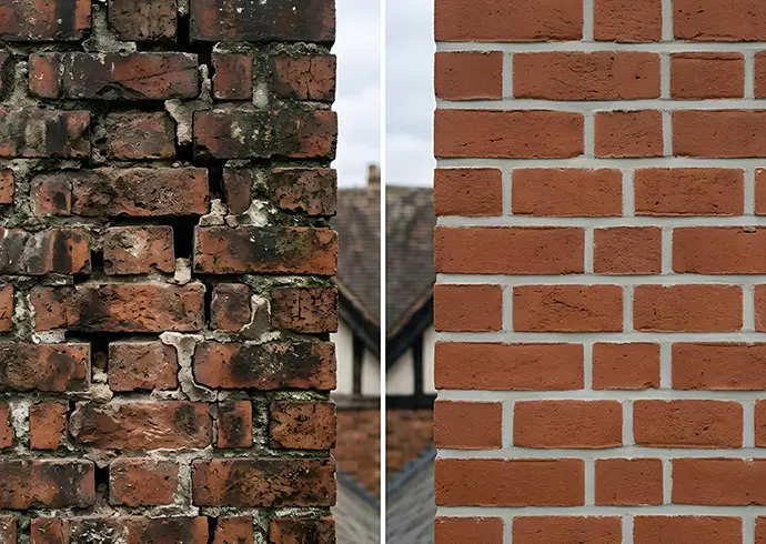 Repairing Cracked & Deteriorated Mortar Joints